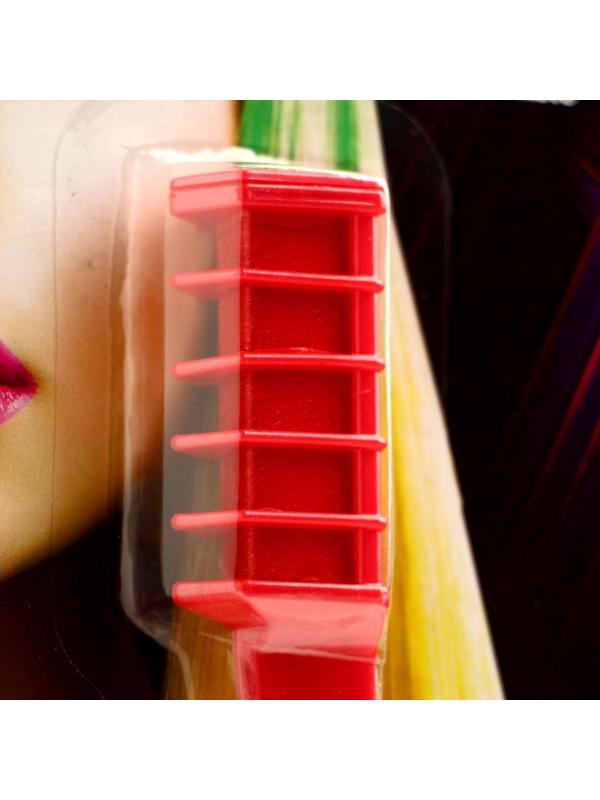 Мелок для волос с насадкой, красный, 1 шт.