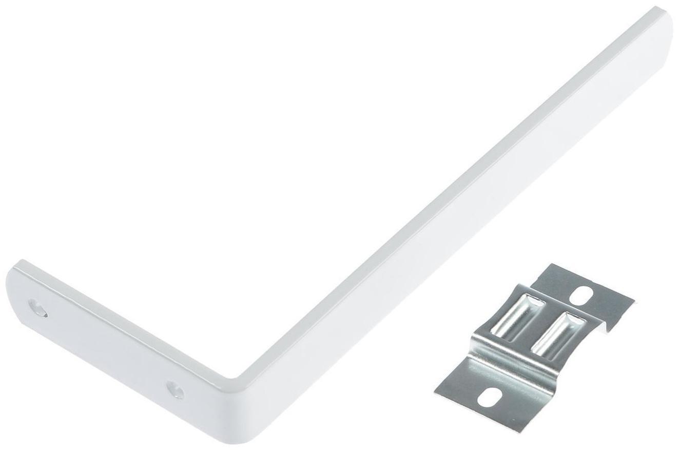 Держатель настенный с креплением для гардин, 180 мм, полимер белый. 40 шт.