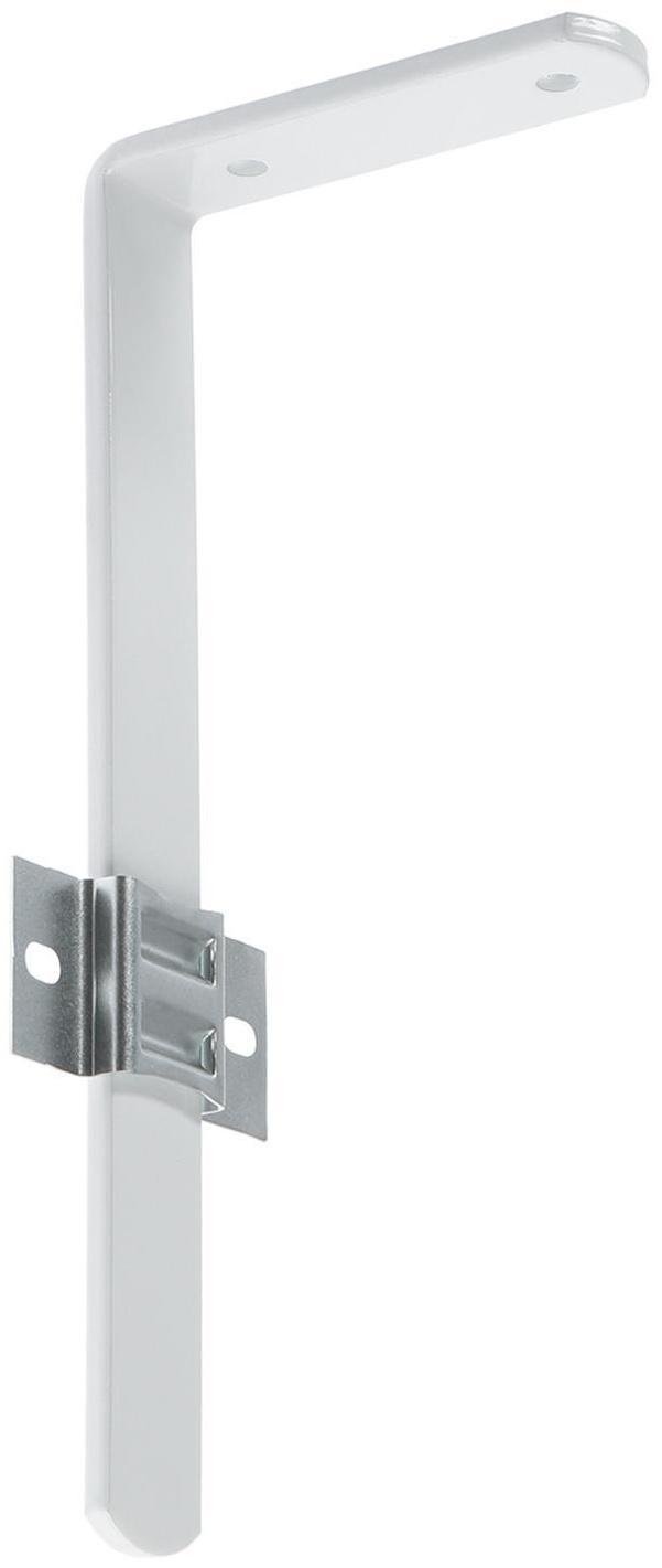 Держатель настенный с креплением для гардин, 180 мм, полимер белый. 40 шт.