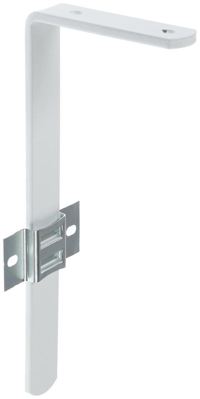 Держатель настенный с креплением для гардин, 180 мм, полимер белый. 40 шт.