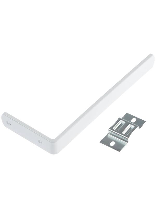 Держатель настенный с креплением для гардин, 180 мм, полимер белый. 40 шт.