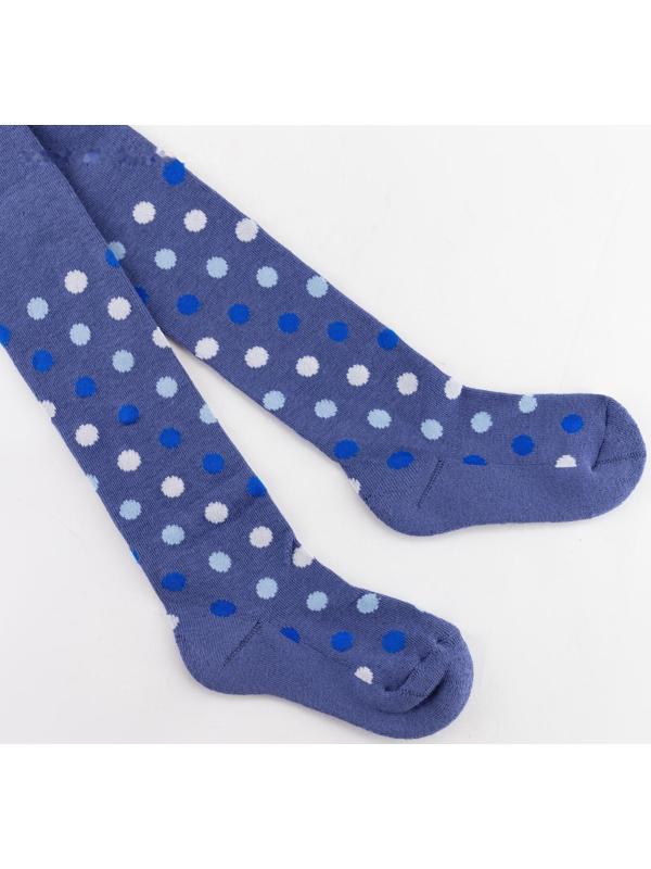 Колготки детские с плюшевым следом, цвет джинс, рост 98-104 (15-16)