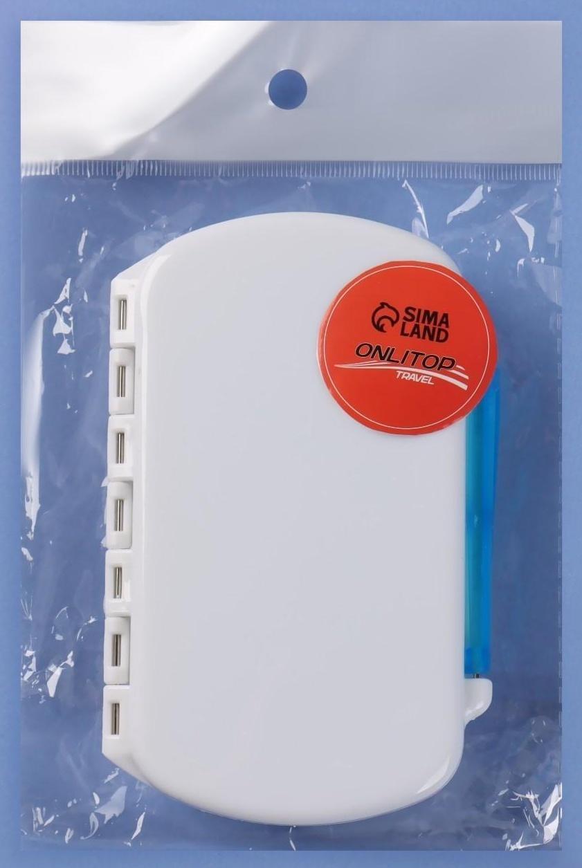 Таблетница, 6 секций, цвет МИКС