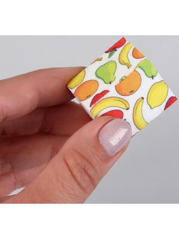 Бафы наждачные для ногтей, четырёхсторонние, 30 шт, 3,3 × 2,5 × 2,5 см, цвет и рисунок МИКС