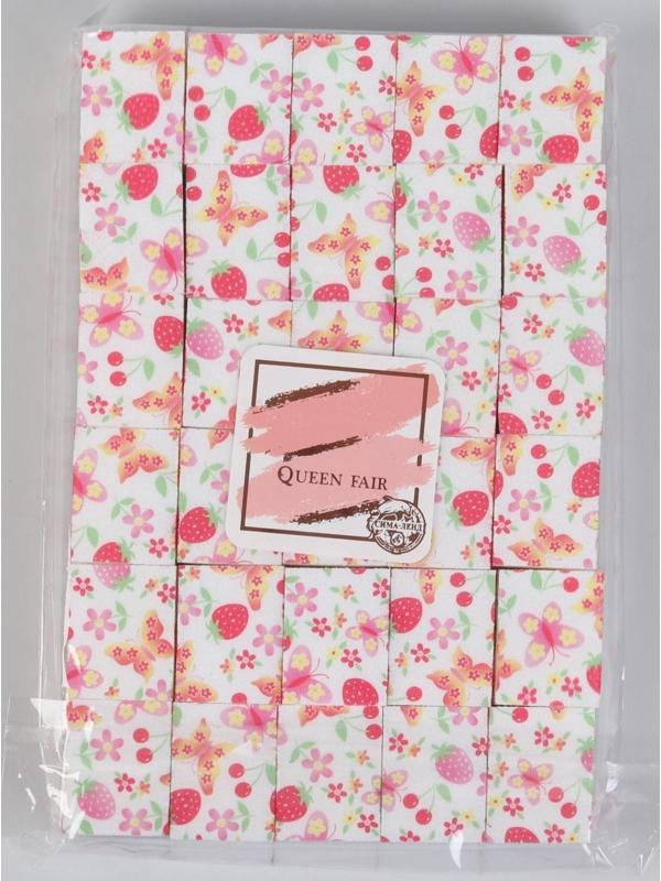 Бафы наждачные для ногтей, четырёхсторонние, 30 шт, 3,3 × 2,5 × 2,5 см, цвет и рисунок МИКС