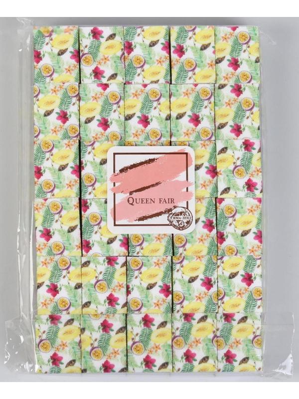 Бафы наждачные для ногтей, четырёхсторонние, 30 шт, 3,3 × 2,5 × 2,5 см, цвет и рисунок МИКС