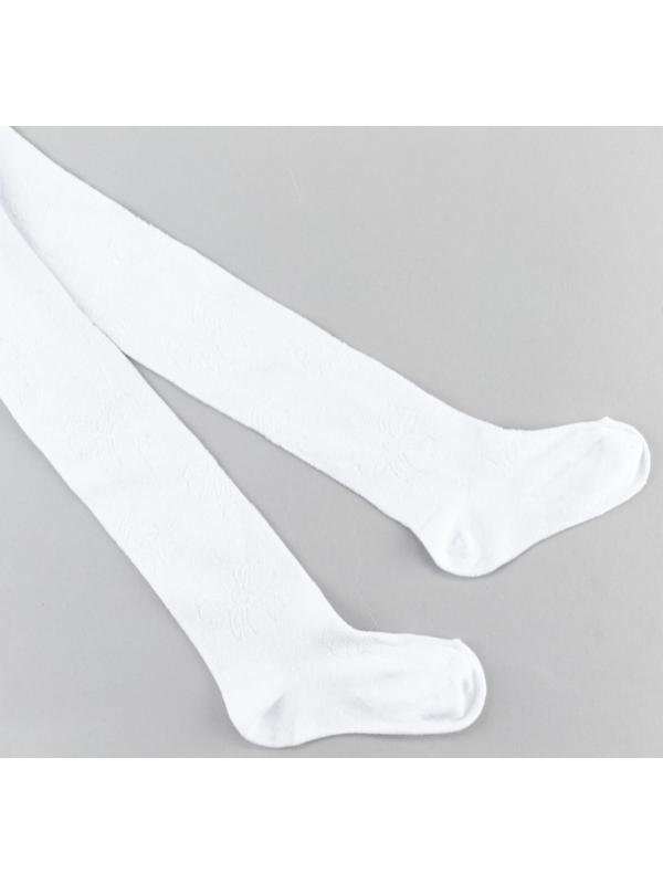 Колготки детские, цвет белый, рост 98-104