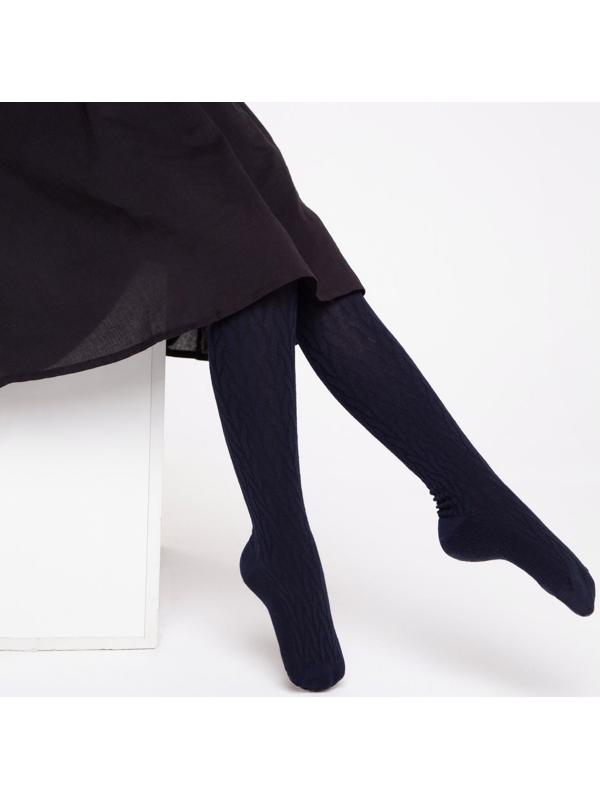 Колготки детские, цвет тёмно-синий, рост 134-140