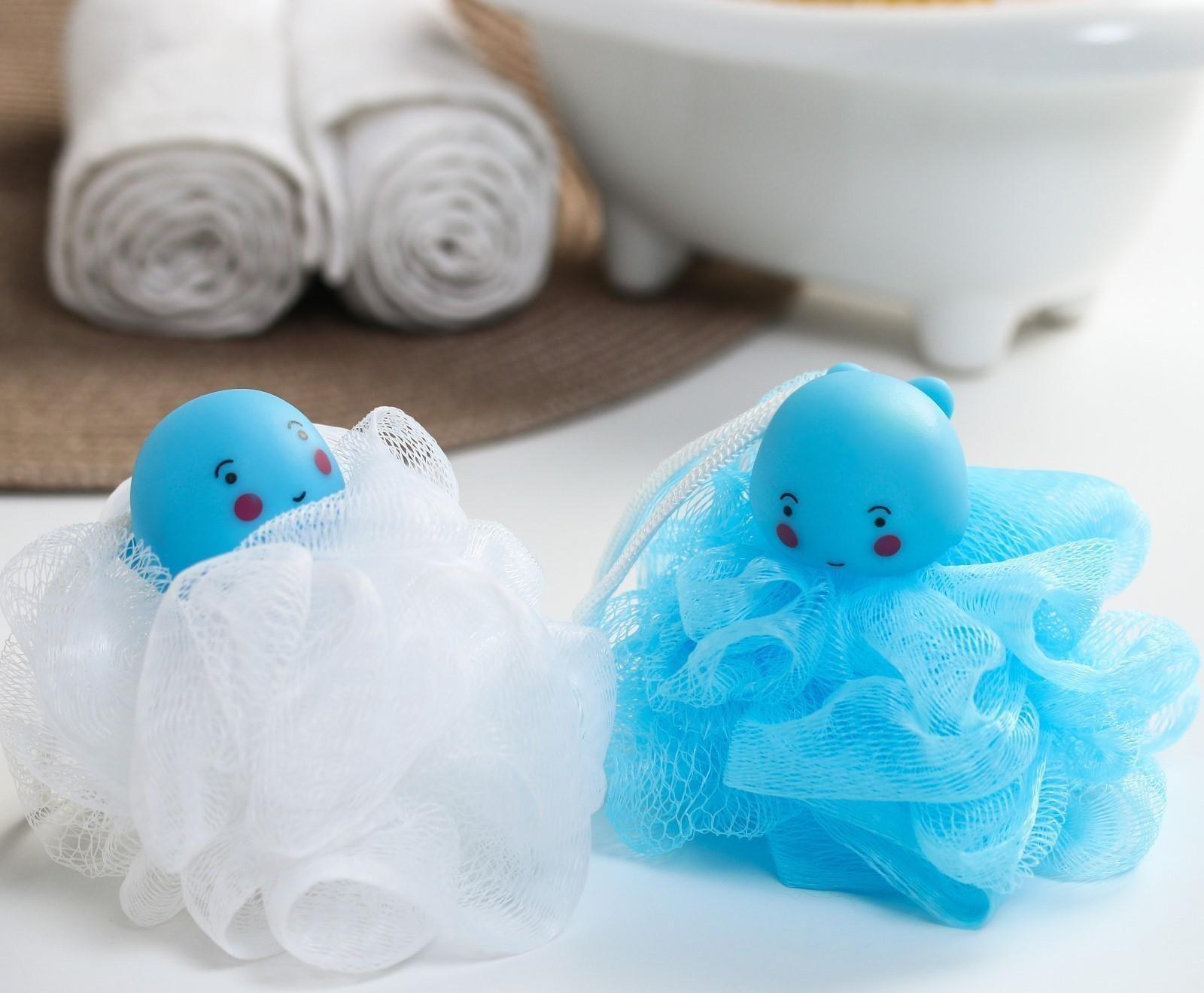 Мочалка детская для купания, цвет и рисунок МИКС