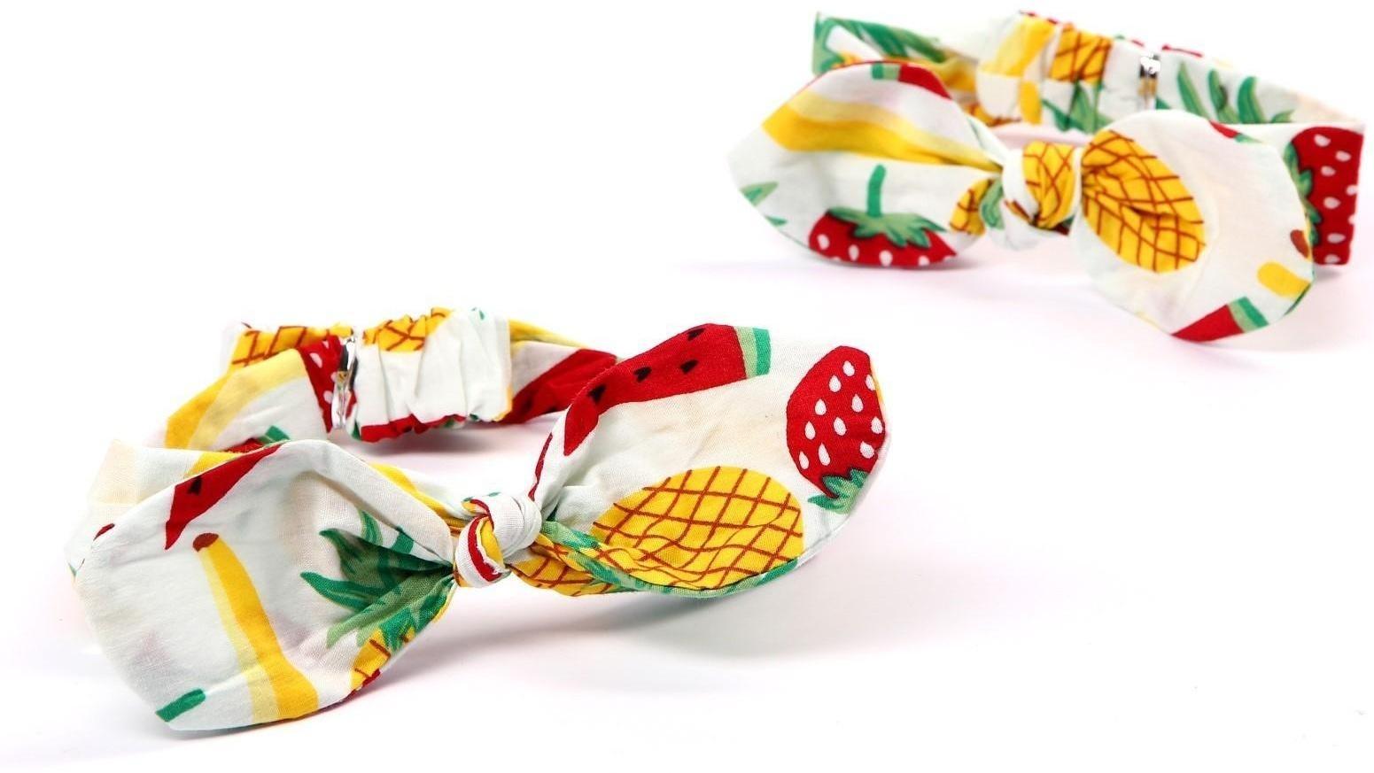 Набор повязок на голову для мамы и дочки «Узоры», 2 шт., МИКС