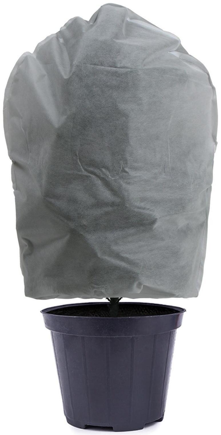 Чехол для растений, трапеция на шнурках, 120 × 93 см, спанбонд с УФ-стабилизатором, плотность 60 г/м², 1 шт., белый