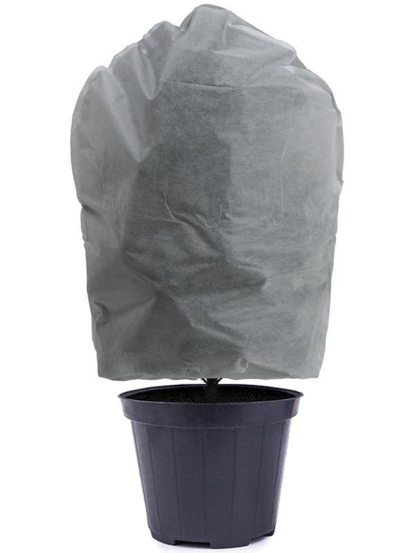 Чехол для растений, трапеция на шнурках, 120 × 93 см, спанбонд с УФ-стабилизатором, плотность 60 г/м², 1 шт., белый