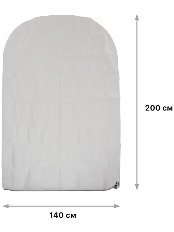 Чехол для растений, трапеция на шнурках, 200 × 140 см, спанбонд с УФ-стабилизатором, плотность 60 г/м², 1 шт, белый