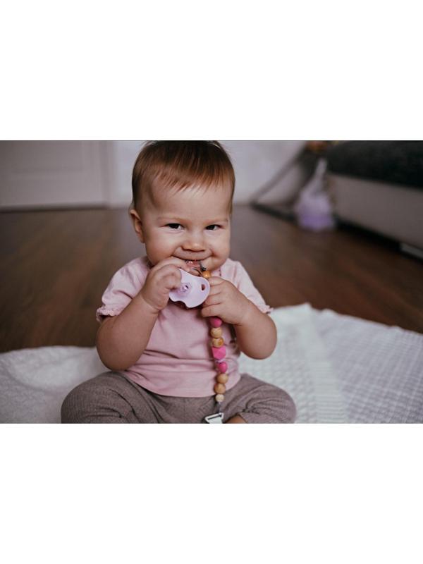 Соска - пустышка классическая, силикон +3мес., с колпачком, МИКС для девочки