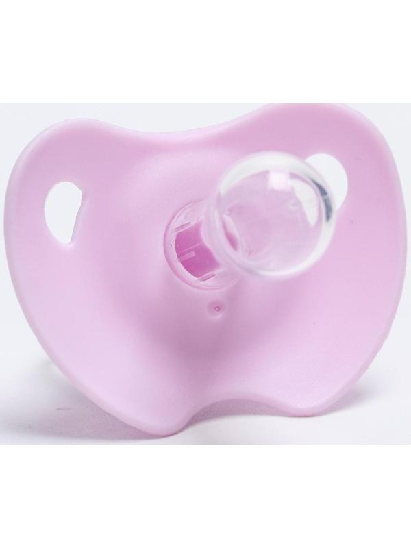 Соска - пустышка классическая, силикон +3мес., с колпачком, МИКС для девочки