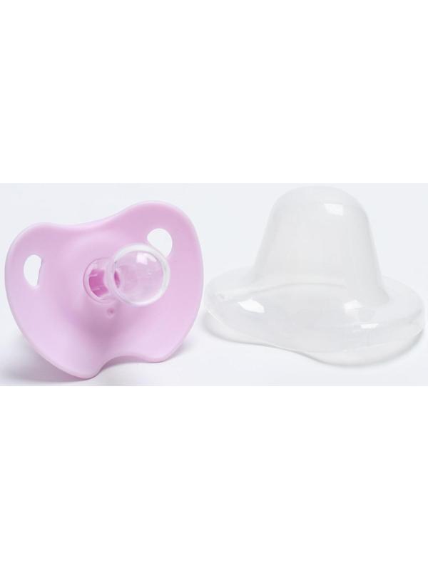 Соска - пустышка классическая, силикон +3мес., с колпачком, МИКС для девочки