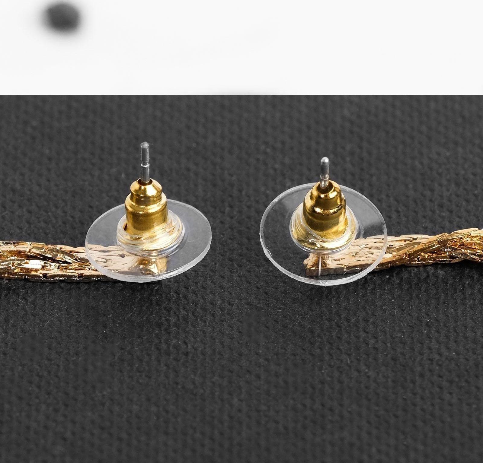 Серьги висячие со стразами 