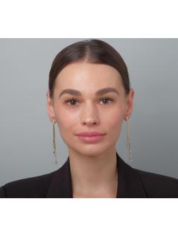 Серьги висячие со стразами 