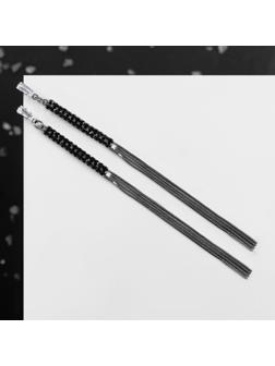 Серьги висячие со стразами 