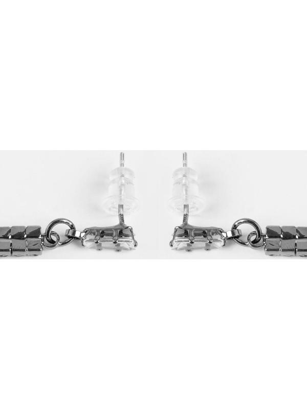 Серьги висячие со стразами 