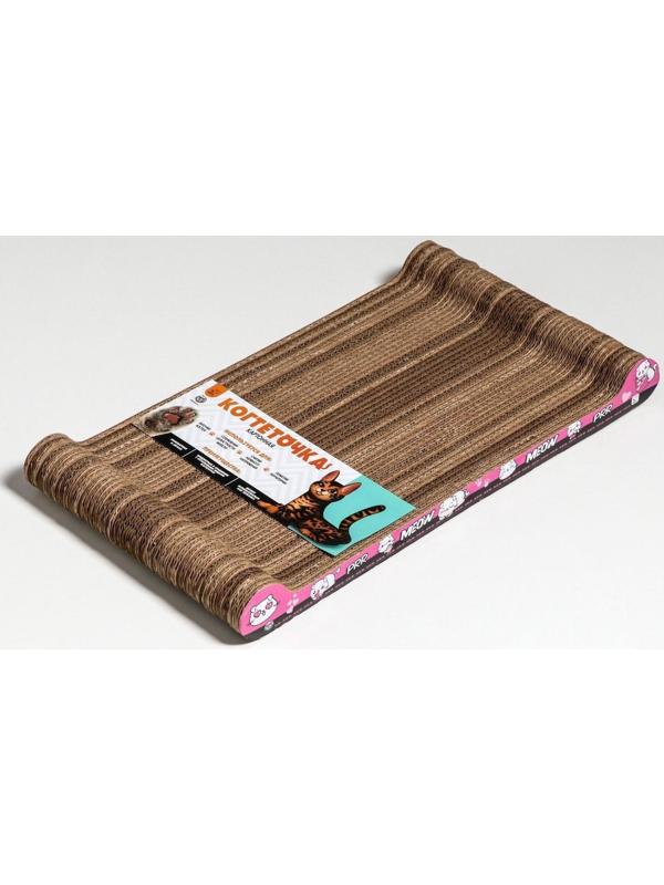 Когтеточка из картона PRR MEOW, 45 × 22 × 4.5 см