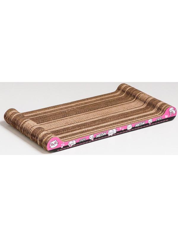 Когтеточка из картона PRR MEOW, 45 × 22 × 4.5 см