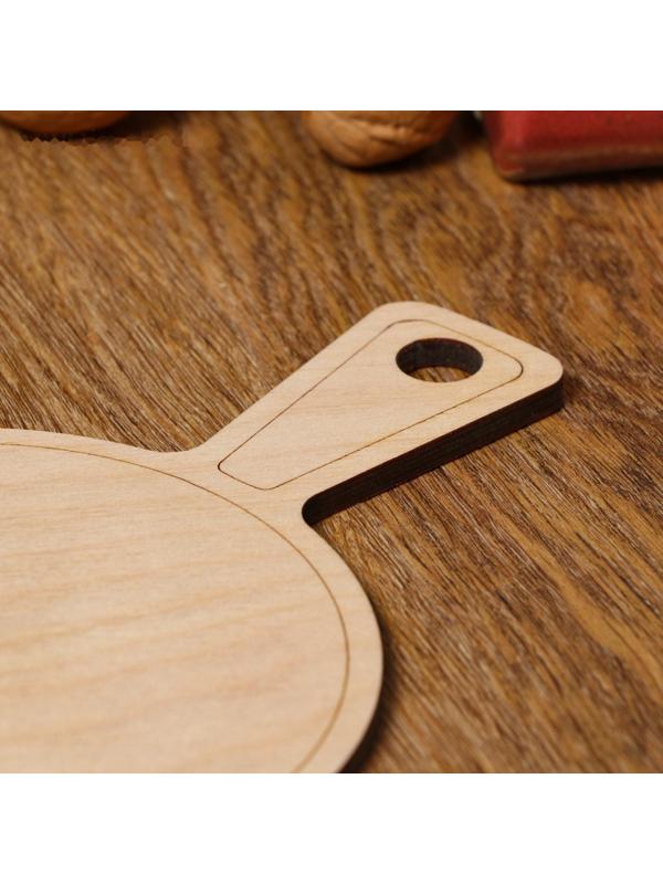 Доска разделочная двухсторонняя, круглая, с ручкой, 22×14.6×0.6 см