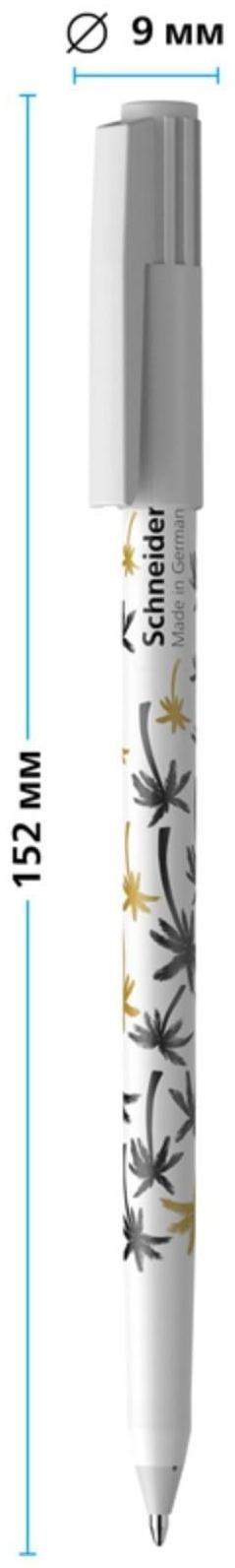 Ручка шариковая Schneider TOPS 505 F, узел 0.8 мм, светостойкие чернила, с принтами микс, синяя