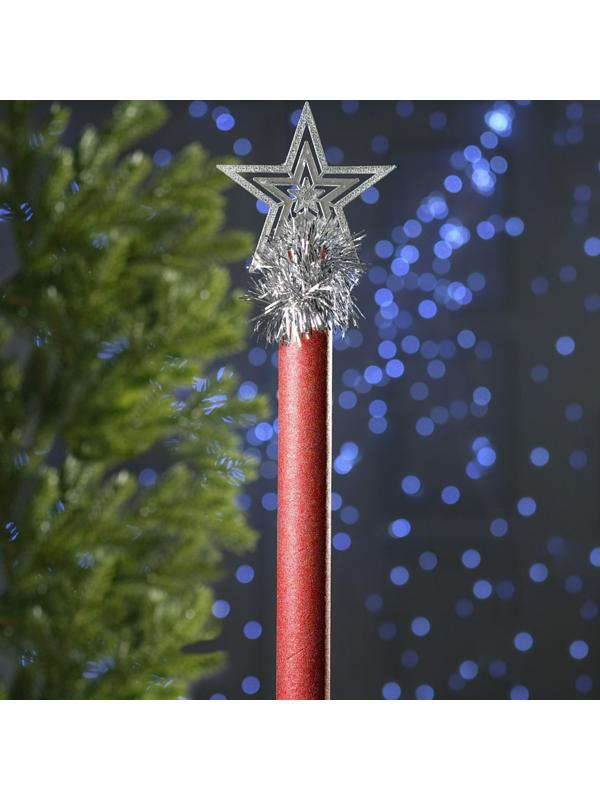 Посох Деда Мороза, красный, 1,2 м