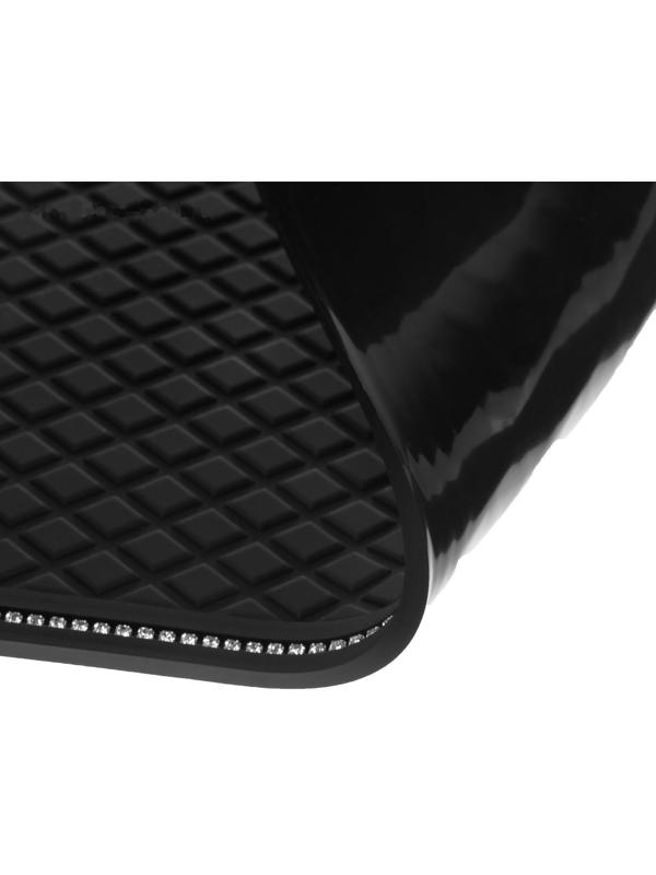 Коврик противоскользящий, стразы, 30×14 см, черный