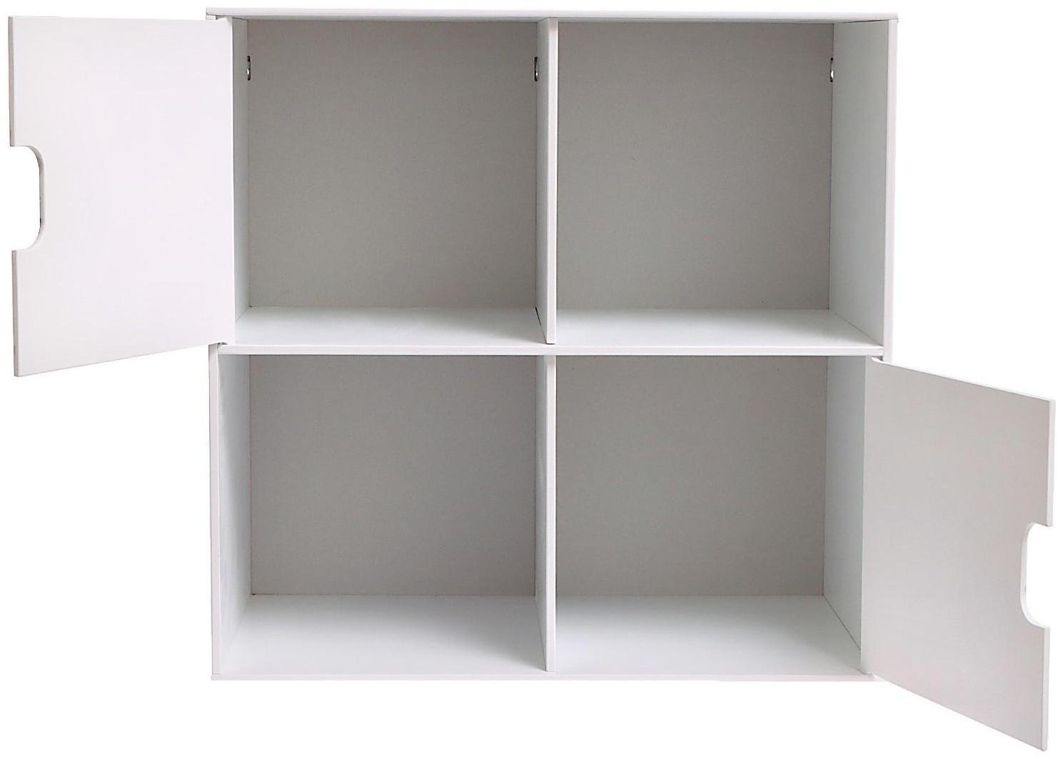 Стеллаж с дверцами Little Princess, 60 × 60 см, цвет белый