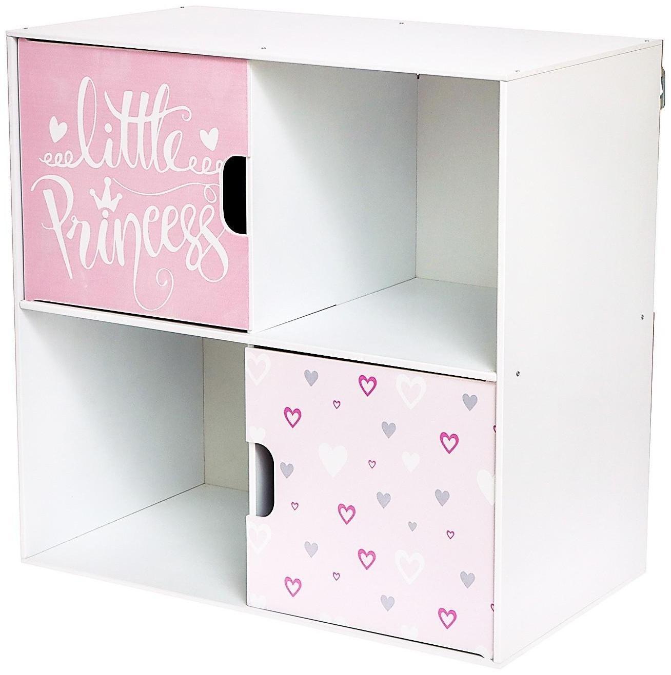 Стеллаж с дверцами Little Princess, 60 × 60 см, цвет белый