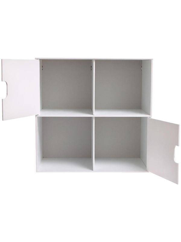 Стеллаж с дверцами Little Princess, 60 × 60 см, цвет белый