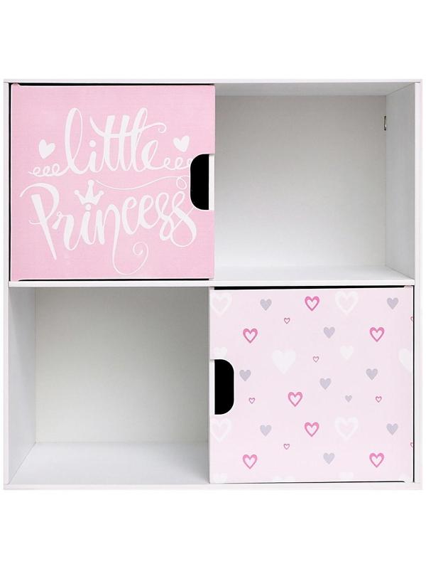 Стеллаж с дверцами Little Princess, 60 × 60 см, цвет белый