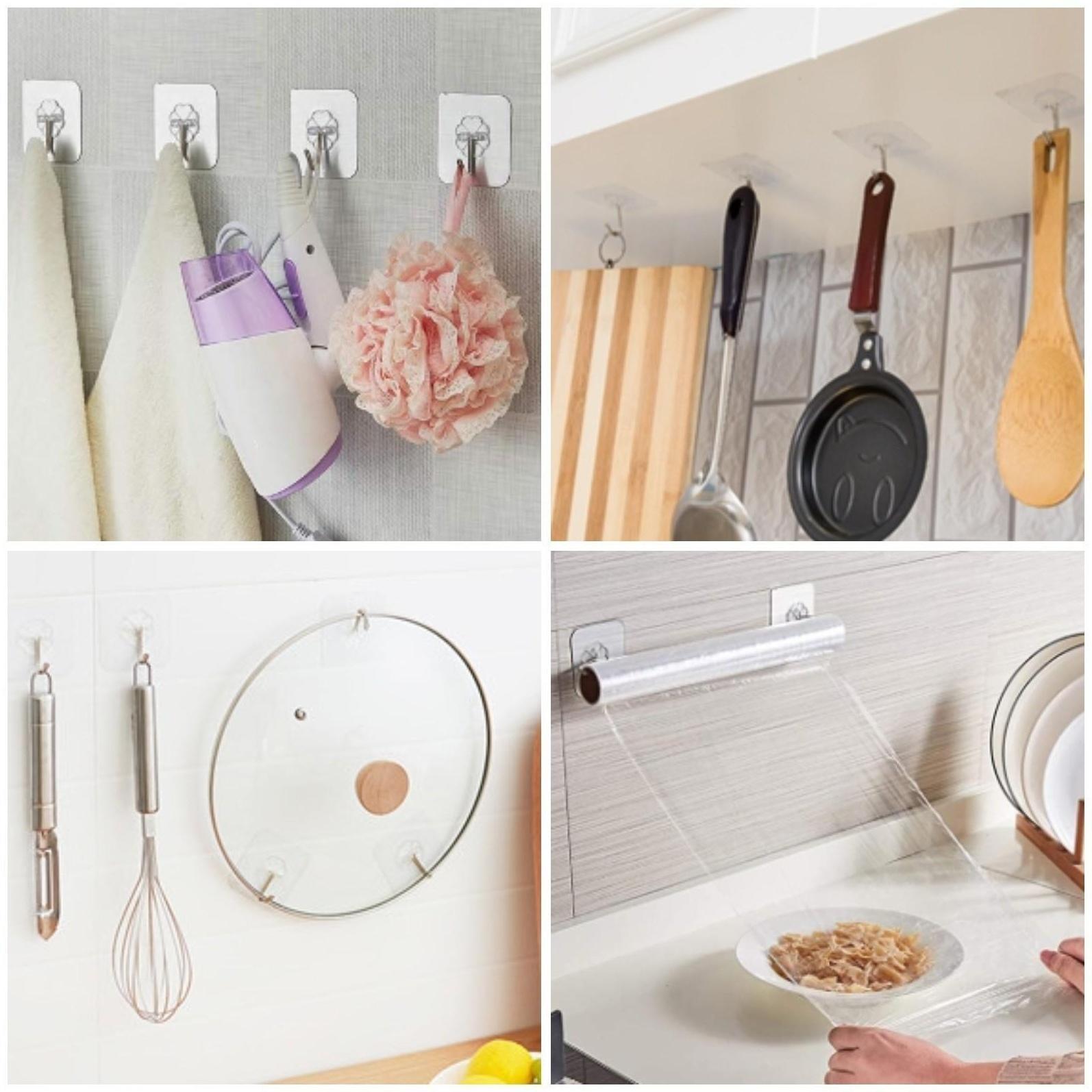 Крючок-наклейка, 6×6,5×2 см, цвет прозрачный