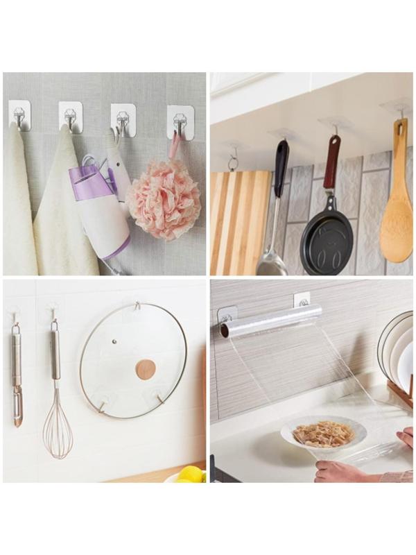 Крючок-наклейка, 6×6,5×2 см, цвет прозрачный