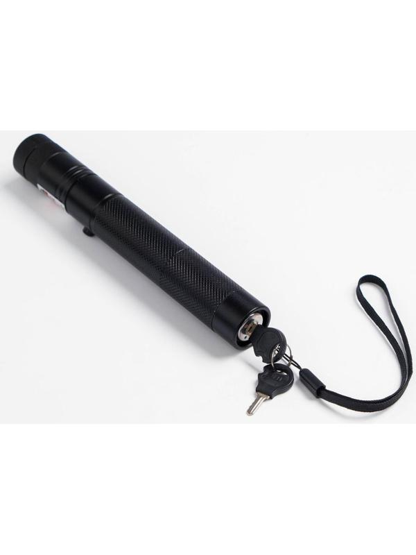 Лазерная указка аккумуляторная, дальность 2 км, красный луч, 14 х 2 см