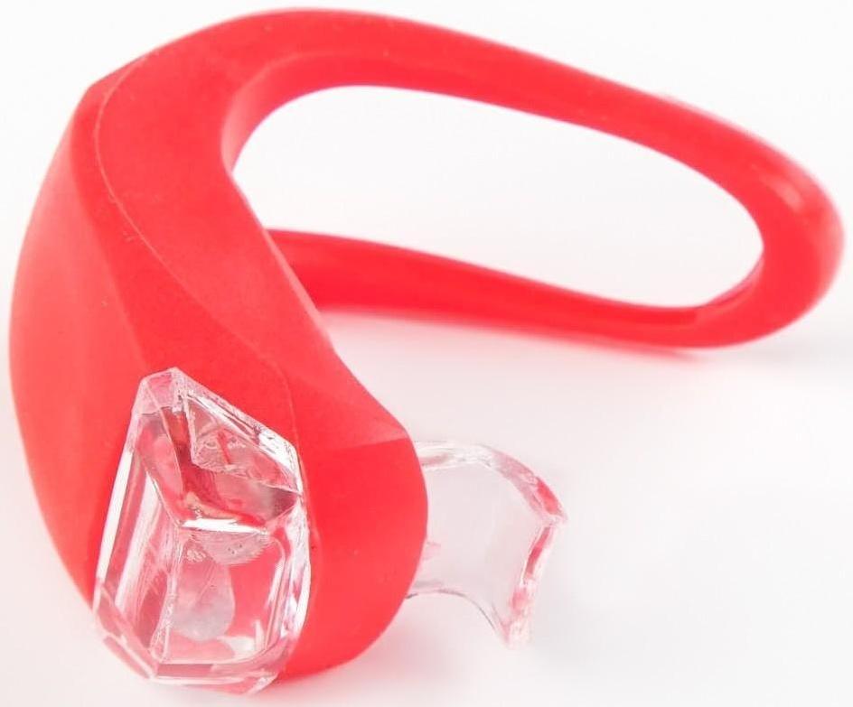 Фонарь велосипедный, водонепроницаемый, 2 LED, 80 лм, CR 1130, 3 режима, красный