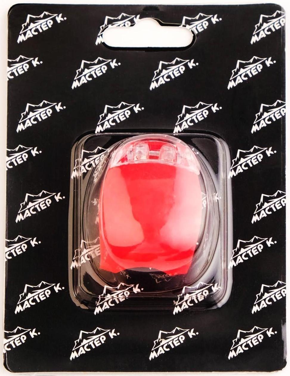 Фонарь велосипедный, водонепроницаемый, 2 LED, 80 лм, CR 1130, 3 режима, красный