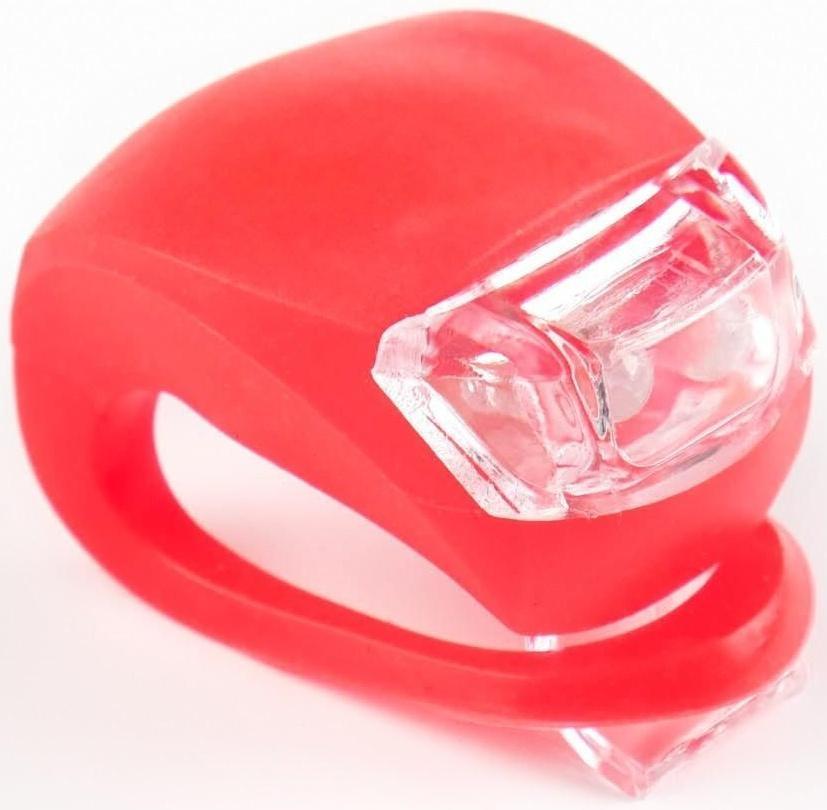 Фонарь велосипедный, водонепроницаемый, 2 LED, 80 лм, CR 1130, 3 режима, красный