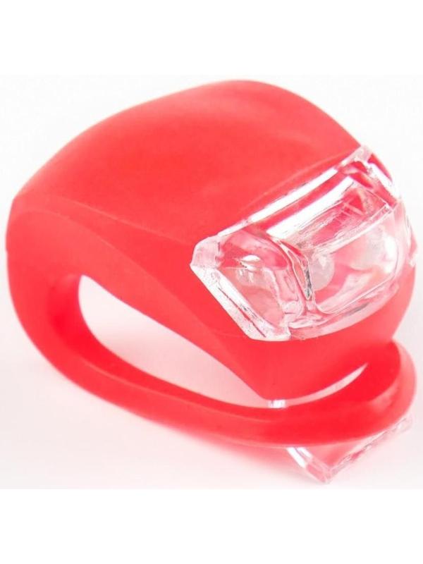 Фонарь велосипедный, водонепроницаемый, 2 LED, 80 лм, CR 1130, 3 режима, красный