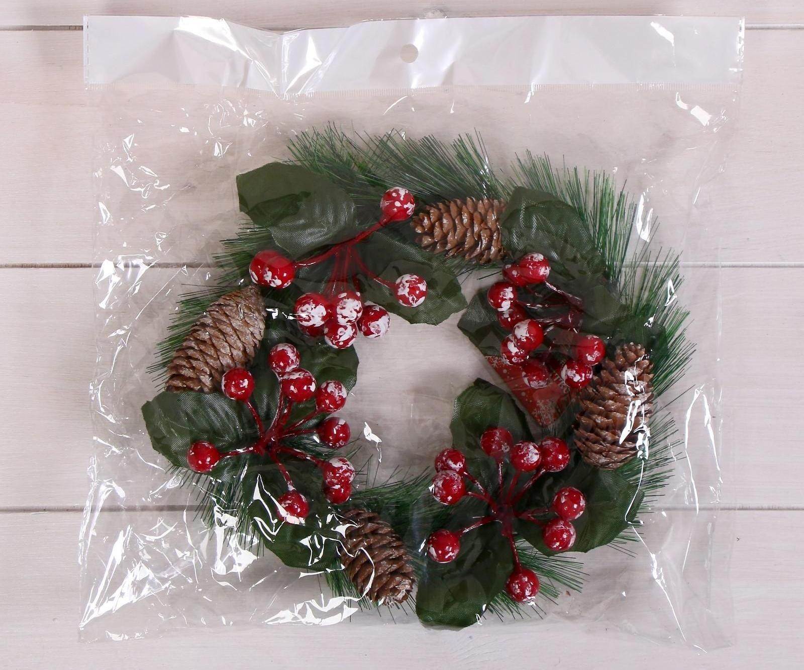 Венок новогодний d-16 см 