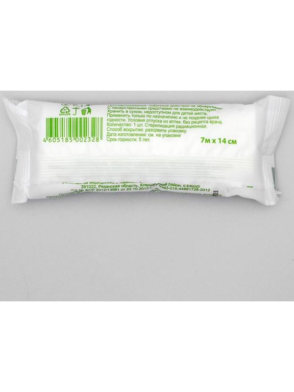 Бинт фиксирующий стерильный, 7х14 из нетканого полотна