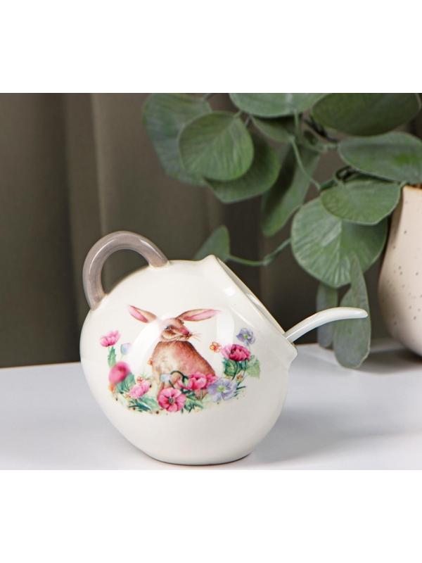 Сахарница с ложкой Доляна «Зайка», 200 мл