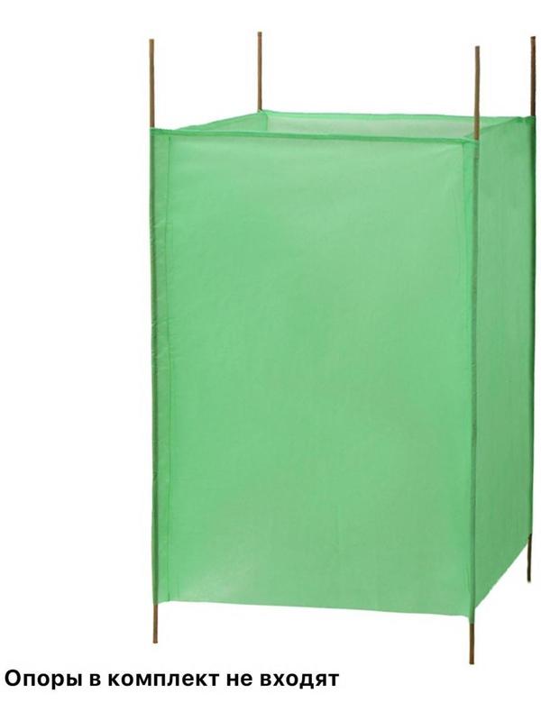 Чехол для растений, прямоугольник на шнурках, 80 × 40 см, спанбонд с УФ-стабилизатором, плотность 60 г/м², зелёный