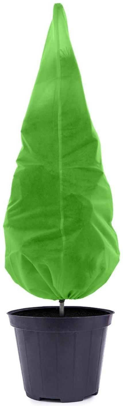 Чехол для растений, конус на завязках, 120 × 100 см, спанбонд с УФ-стабилизатором, плотность 60 г/м², зелёный