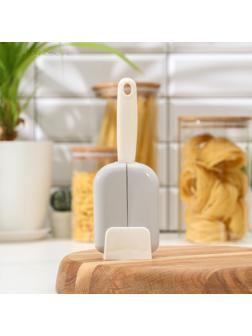 Ложка для мультиварки с подставкой, 7×3×20,5 см, цвет МИКС