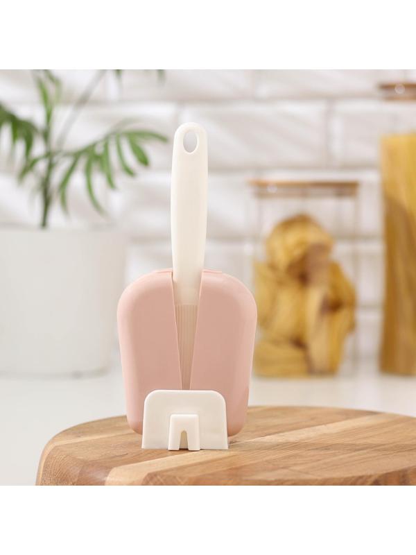 Ложка для мультиварки с подставкой, 7×3×20,5 см, цвет МИКС