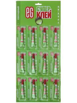 Супер-Клей Еврогарант блистер, 3г/1 шт.