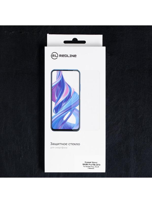 Защитное стекло Red Line для Huawei Honor 8A/8A Pro/Y6s 2019,Full screen,полный клей,черное
